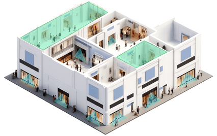 Peopleflow in buildings